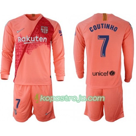 Billiga Fotbollströjor FC Barcelona Coutinho 7 Barn Tredje tröja 2018/19 Långärmad